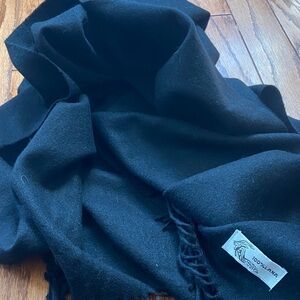 Black 100% Italian Lana Wool Wrap - Classic Women's Wrap